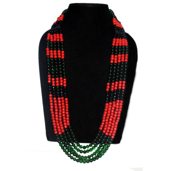 Designer Handmade Red wallow necklace - Ethnic Inspiration